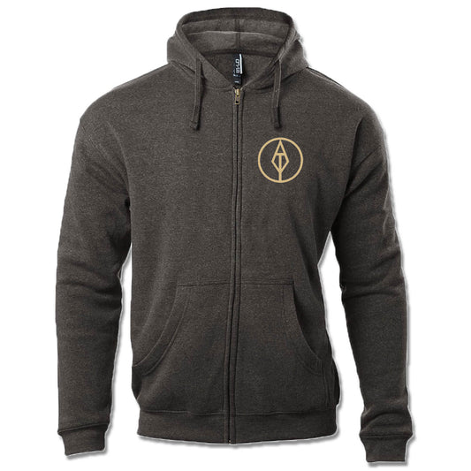 AIM TRUE YOGA | ZIP HOODIE | GOLD LOGO