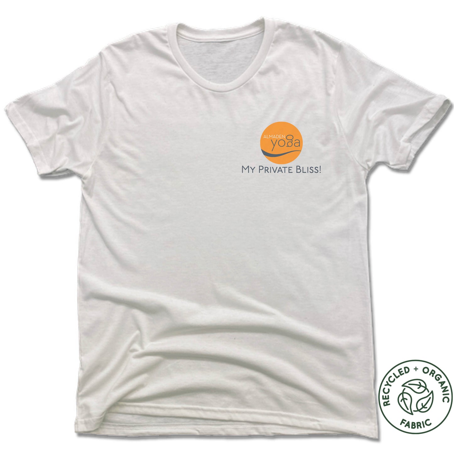 ALMADEN YOGA | UNISEX WHITE Recycled Tri-Blend | MY PRIVATE BLISS!