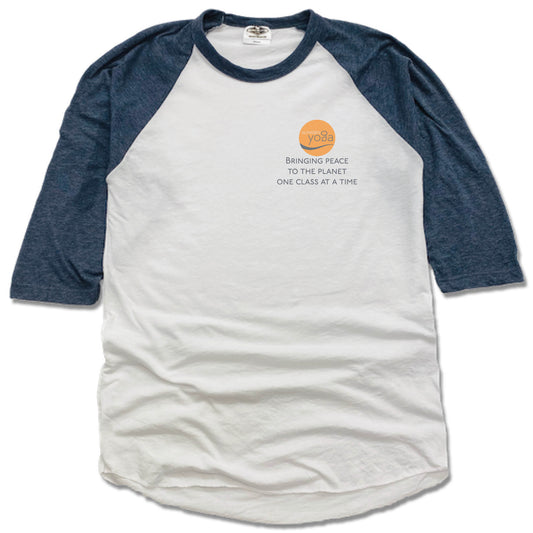 ALMADEN YOGA | NAVY 3/4 SLEEVE | BRINGING PEACE TOTHE PLANET ONE CLASS AT A TIME