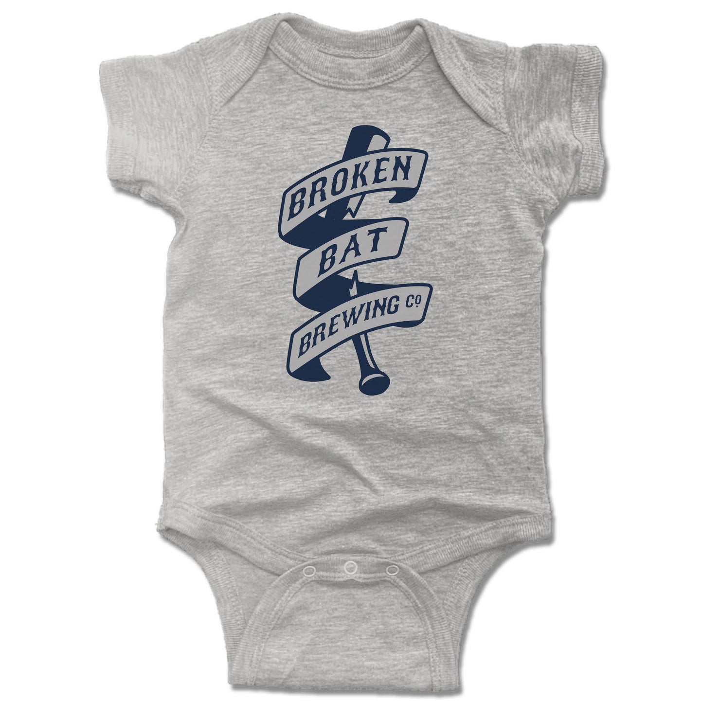 BROKEN BAT BREWING | GRAY ONESIE | LOGO