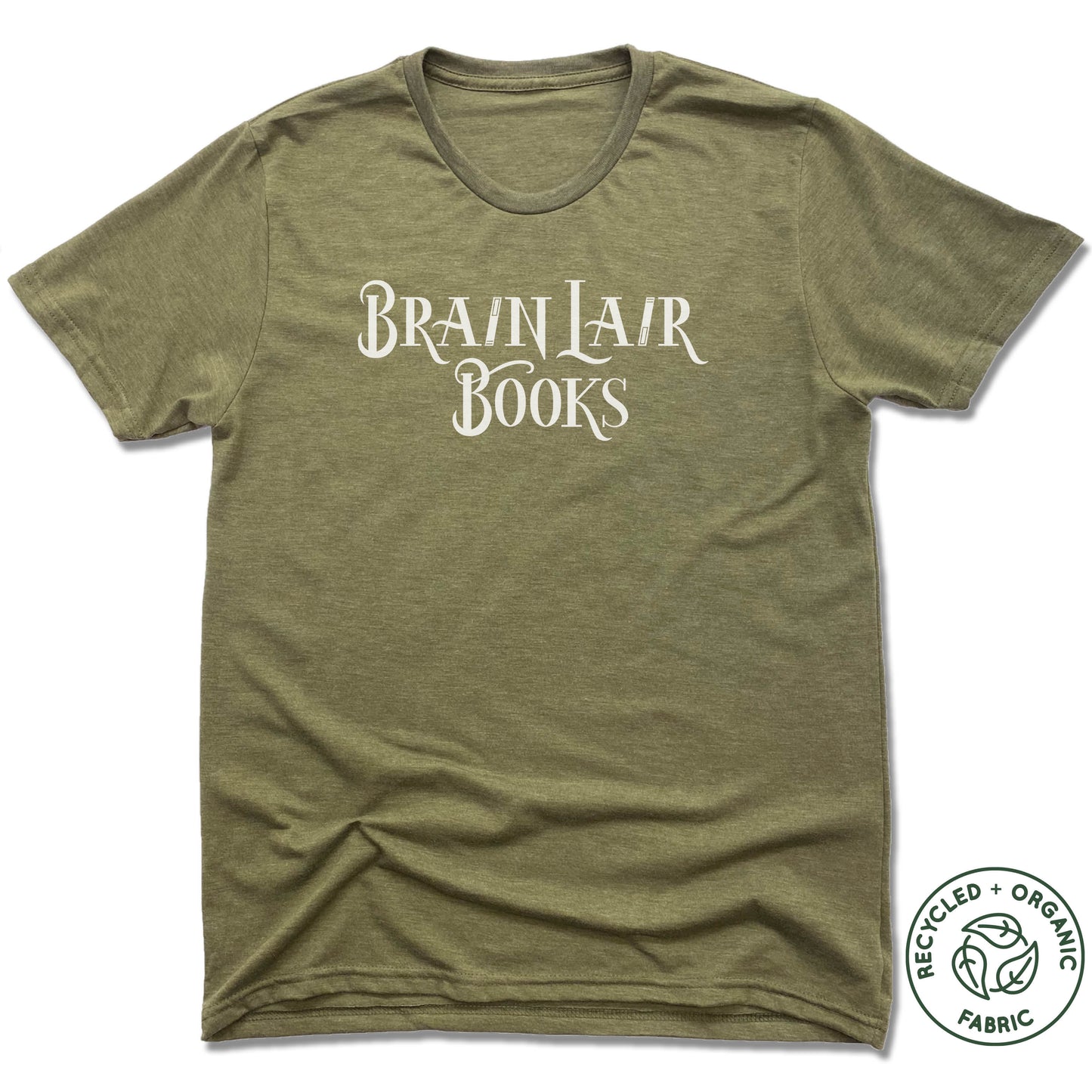 BRAIN LAIR BOOKS | UNISEX OLIVE Recycled Tri-Blend | LOGO