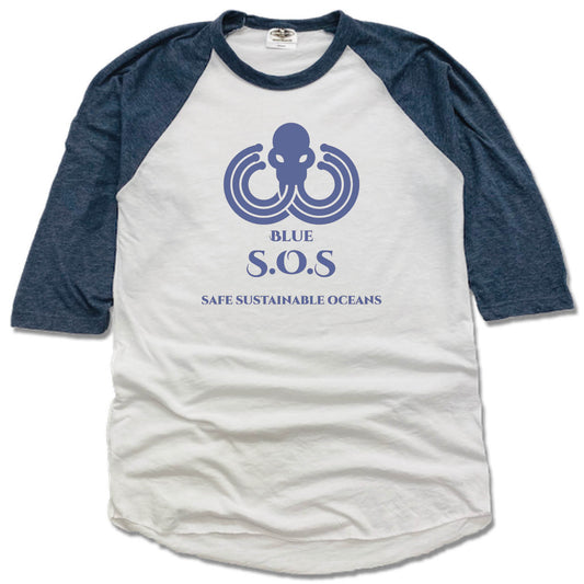 CABUYA LODGE | NAVY 3/4 SLEEVE | BLUE SOS