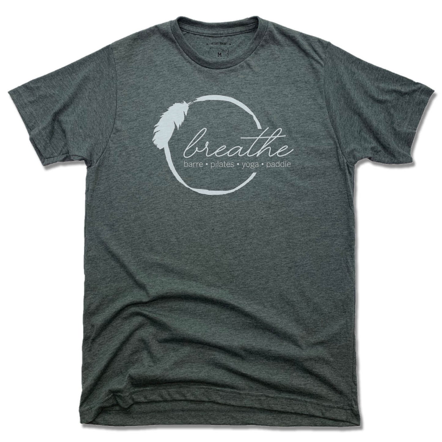 BREATHE PILATES AND BARRE | UNISEX TEE | WHITE LOGO