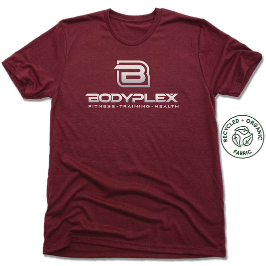 BODYPLEX | UNISEX VINO RED Recycled Tri-Blend | SILVER LOGO