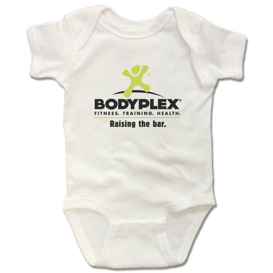 BODYPLEX | WHITE ONESIE | BLACK LOGO