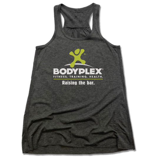 BODYPLEX | LADIES GRAY FLOWY TANK | COLOR LOGO