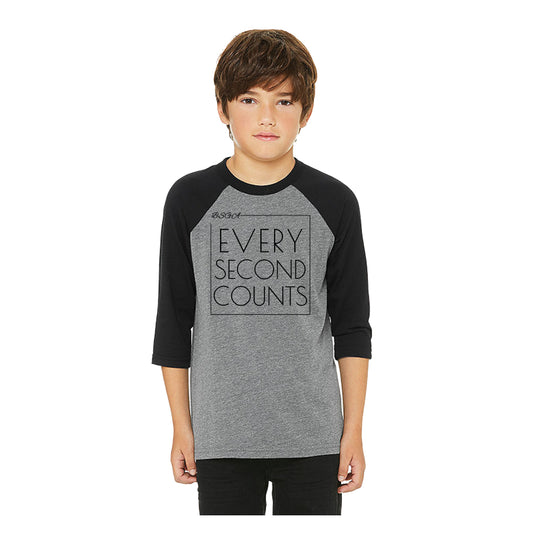 BRIGHT STARS GYMNASTICS ACADEMY | YOUTH 3/4 SLEEVE | EVERY SECOND COUNTS