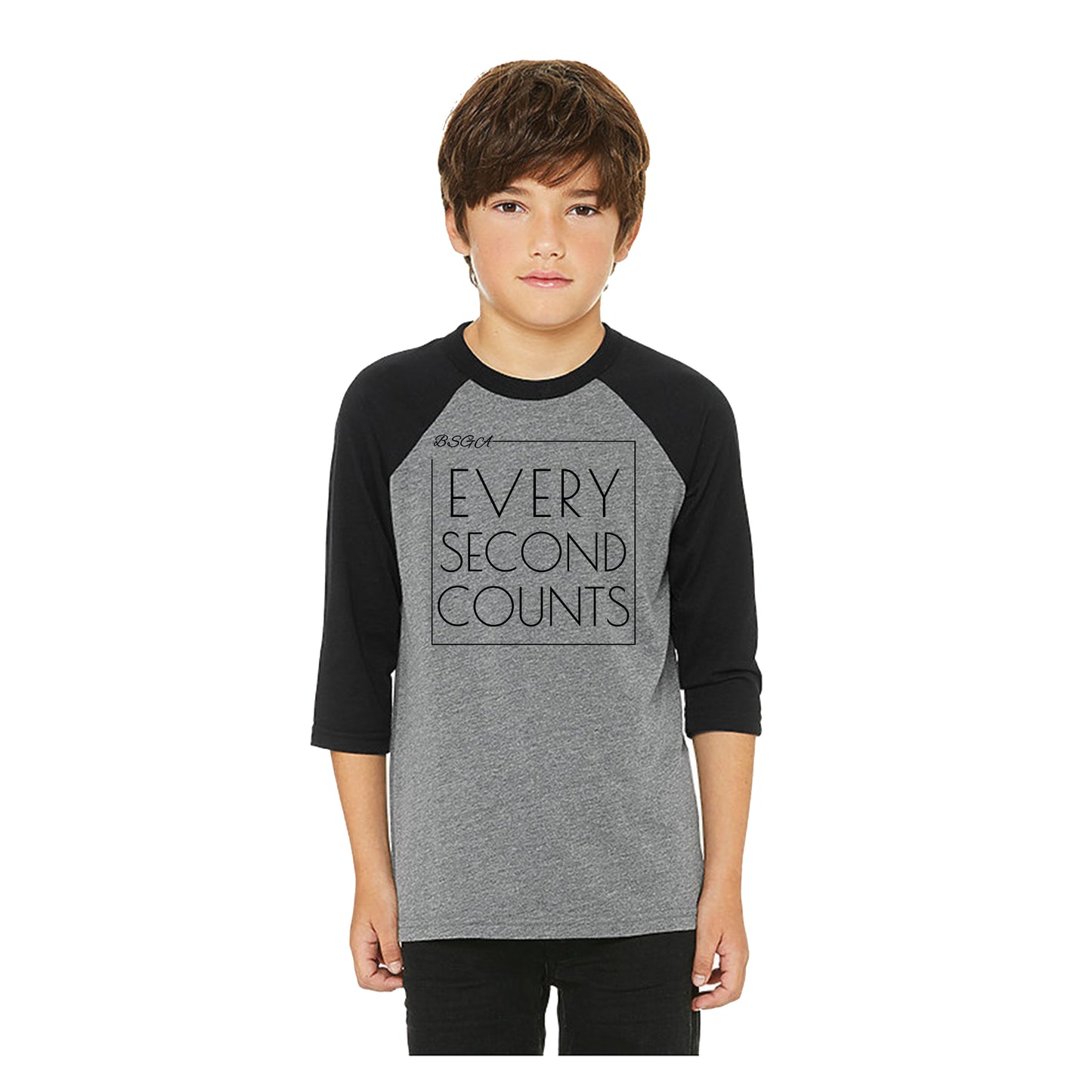 BRIGHT STARS GYMNASTICS ACADEMY | YOUTH 3/4 SLEEVE | EVERY SECOND COUNTS