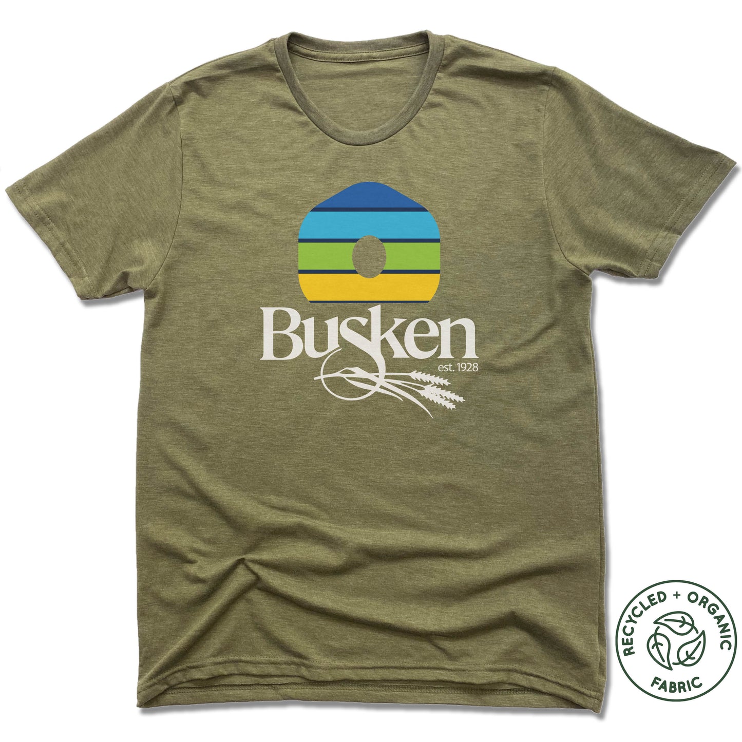 BUSKEN BAKERY | UNISEX OLIVE Recycled Tri-Blend | DOUGH RISE