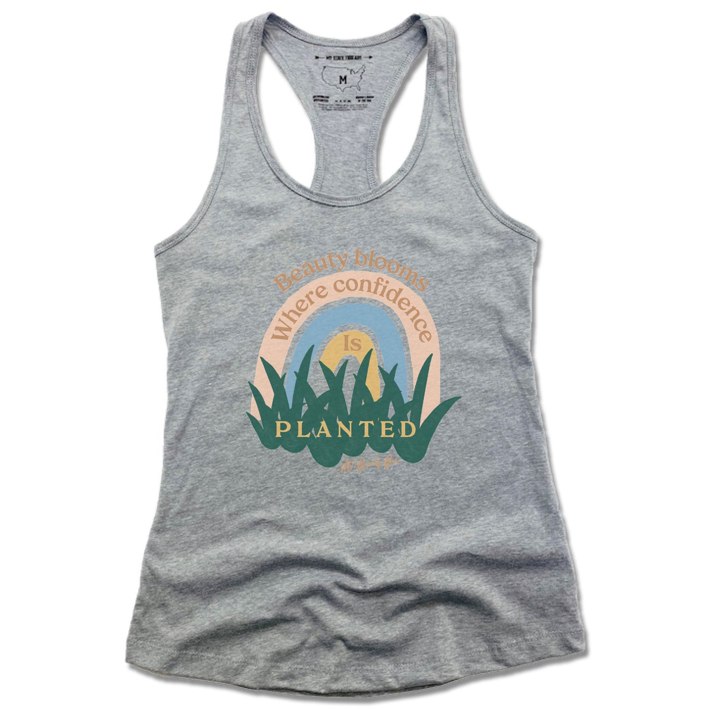 AV Beauty Bar | LADIES GRAY TANK | BEAUTY BLOOMS