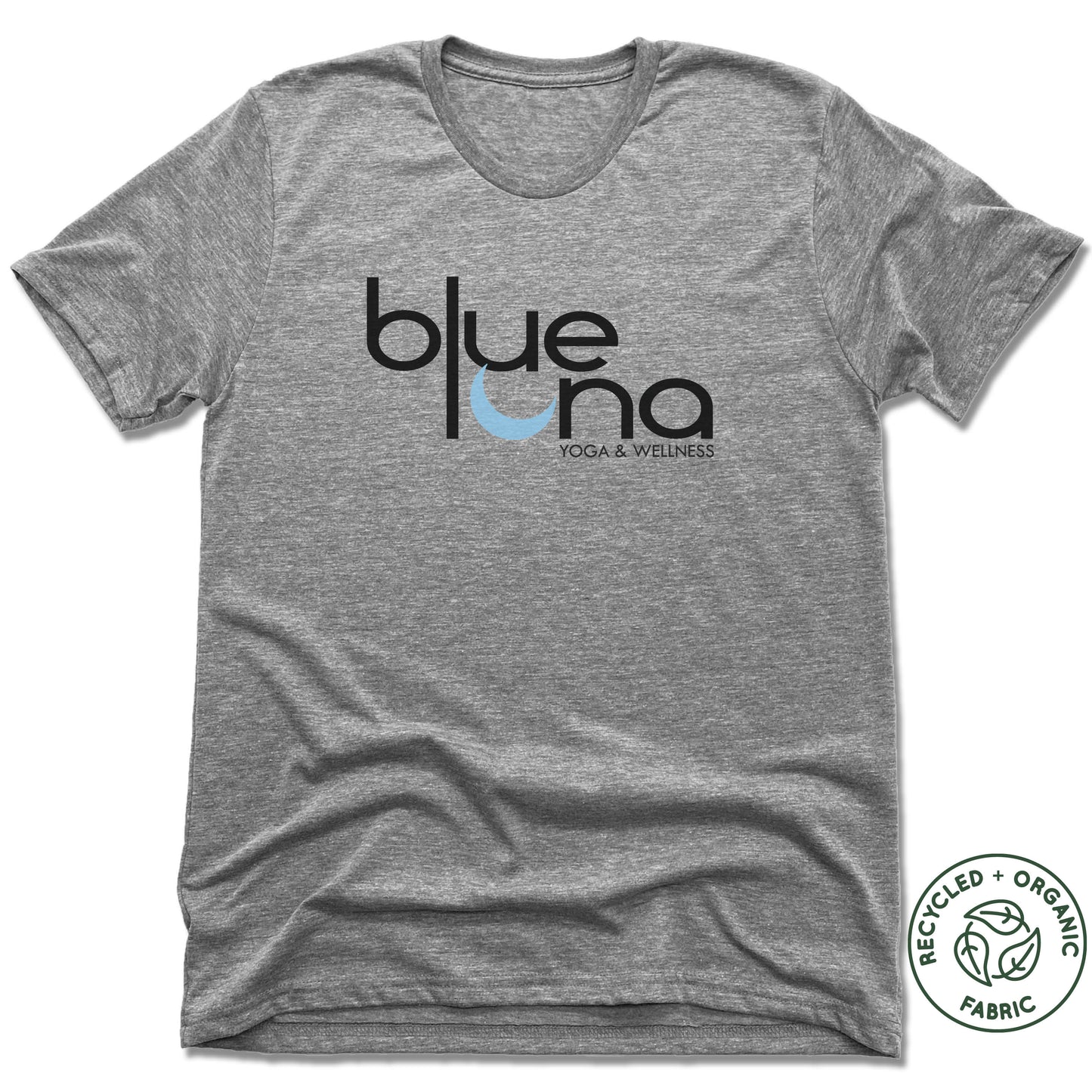 Blue Luna Yoga & Wellness | UNISEX GRAY Recycled Tri-Blend | LOGO