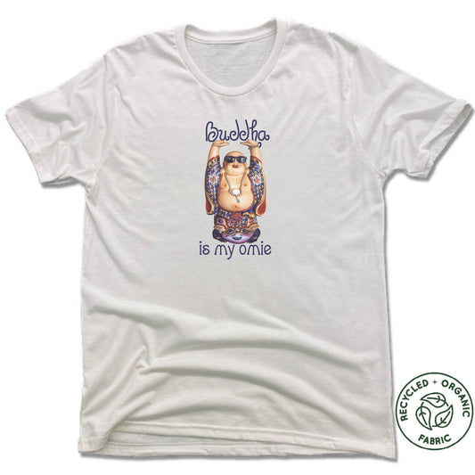 YOGA MIX ORLANDO | UNISEX WHITE Recycled Tri-Blend | BUDDHA IS MY OMIE