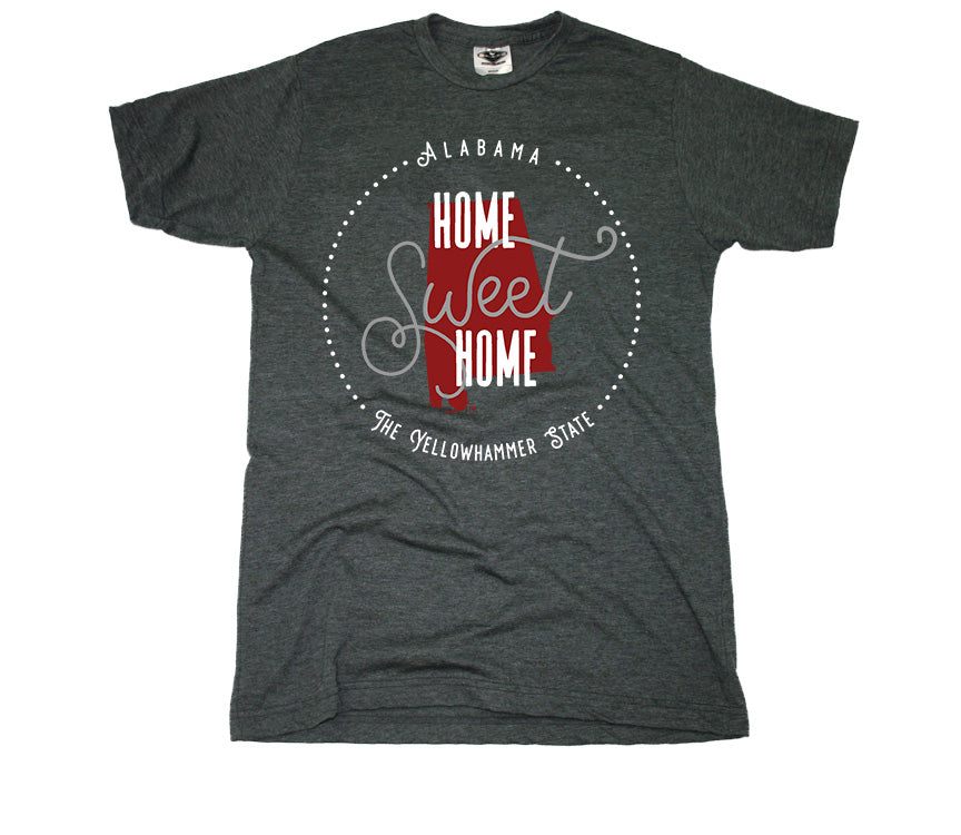 ALABAMA TEE | HOME SWEET HOME | CRIMSON/GRAY