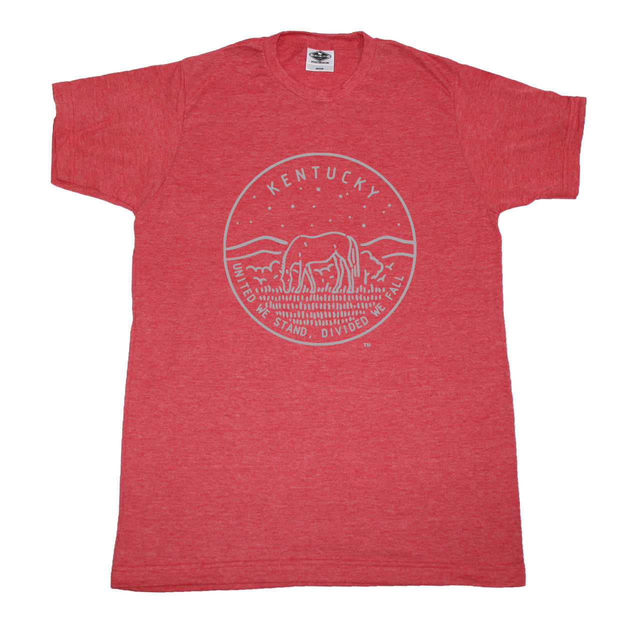 KENTUCKY RED TEE | STATE SEAL | UNITED WE STAND, DIVIDED WE FALL