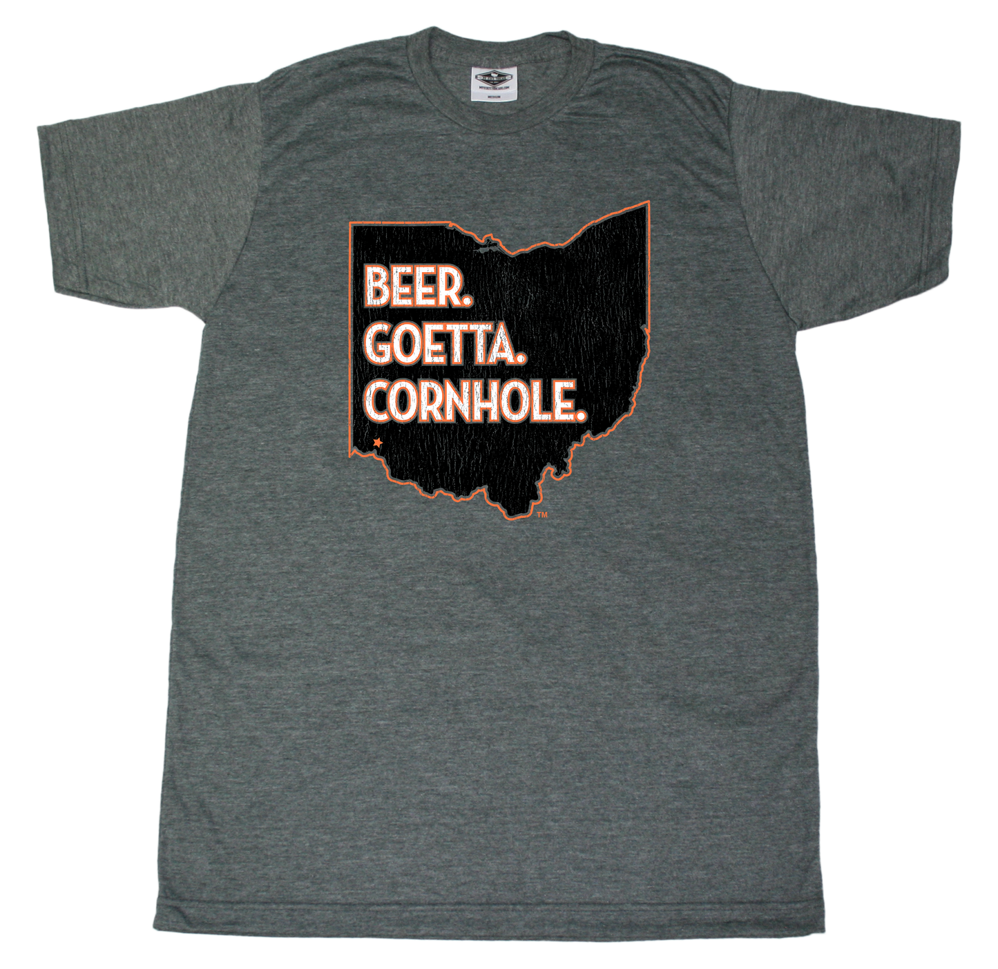 OHIO TEE | BEER, GOETTA, CORNHOLE | ORANGE/BLACK