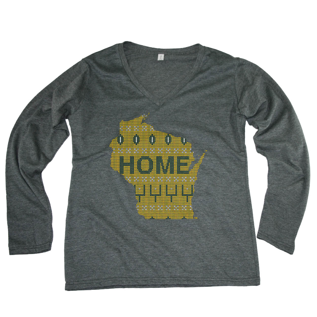 WISCONSIN LADIES' LONG SLEEVE TEE | HOME | SWEATER GREEN/GOLD