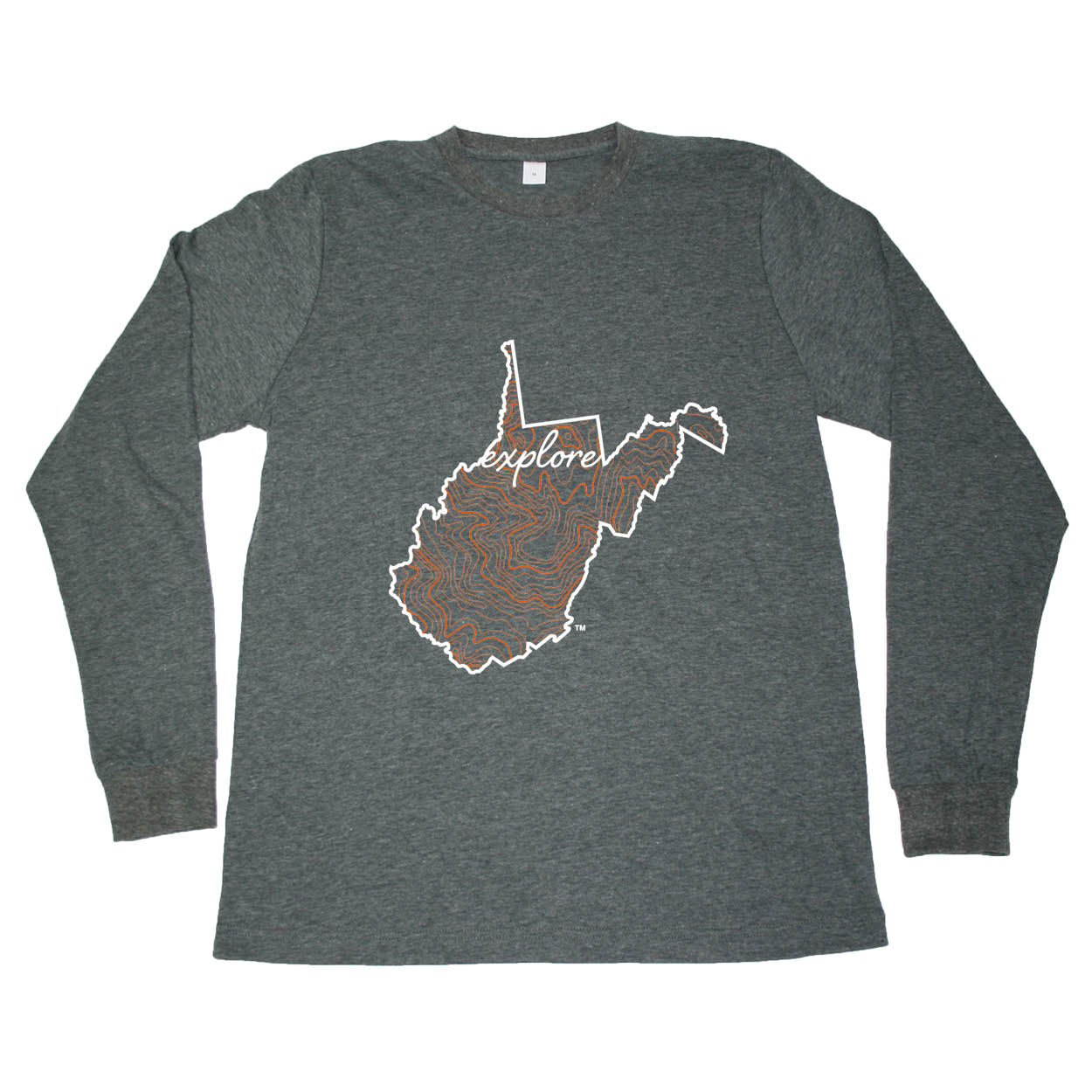 WEST VIRGINIA LONG SLEEVE TEE | EXPLORE | MAP - My State Threads