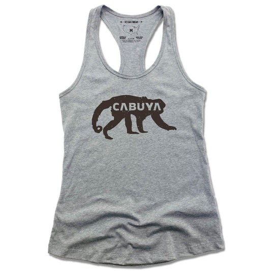 CABUYA LODGE | LADIES GRAY TANK | BLACK LOGO