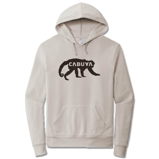 CABUYA LODGE | LIGHT GRAY FRENCH TERRY HOODIE | BLACK LOGO