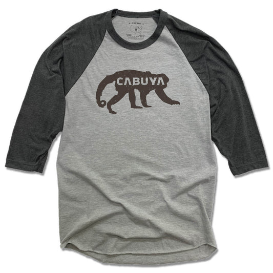 CABUYA LODGE | GRAY 3/4 SLEEVE | BLACK LOGO