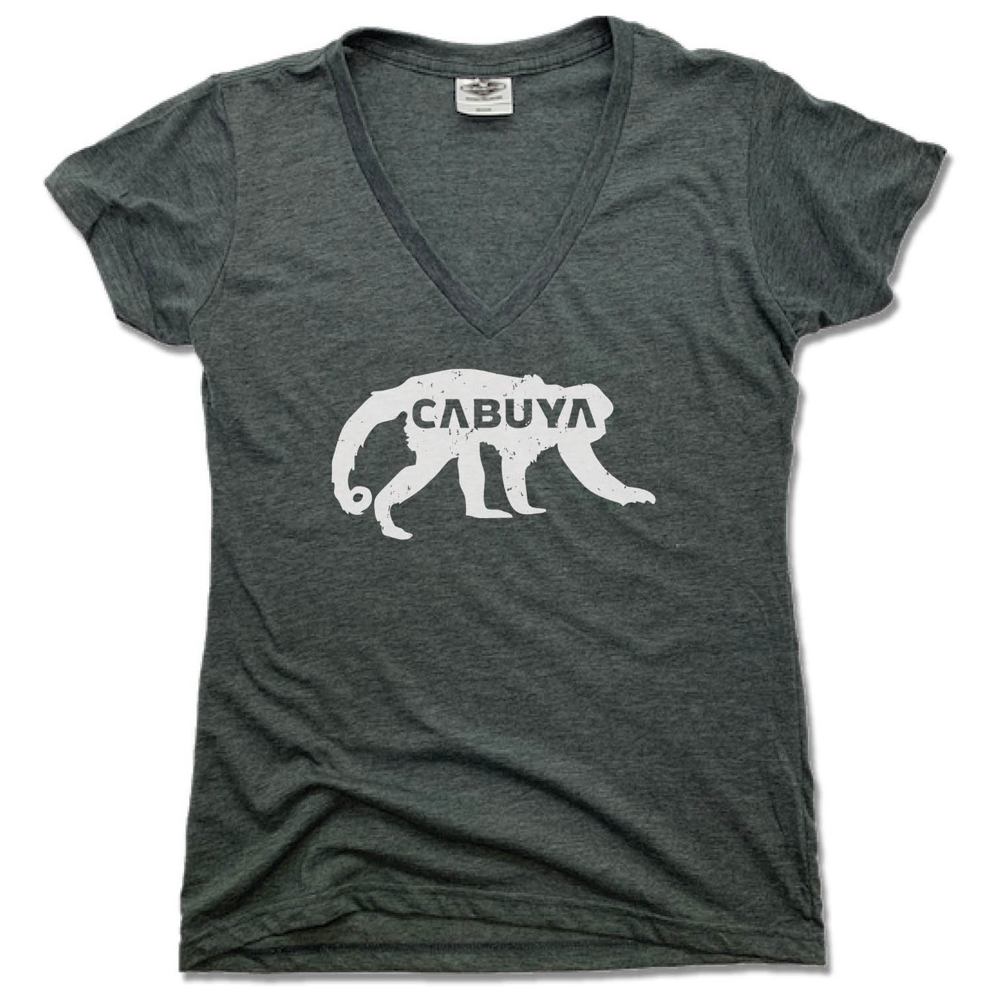 CABUYA LODGE | LADIES V-NECK | WHITE LOGO