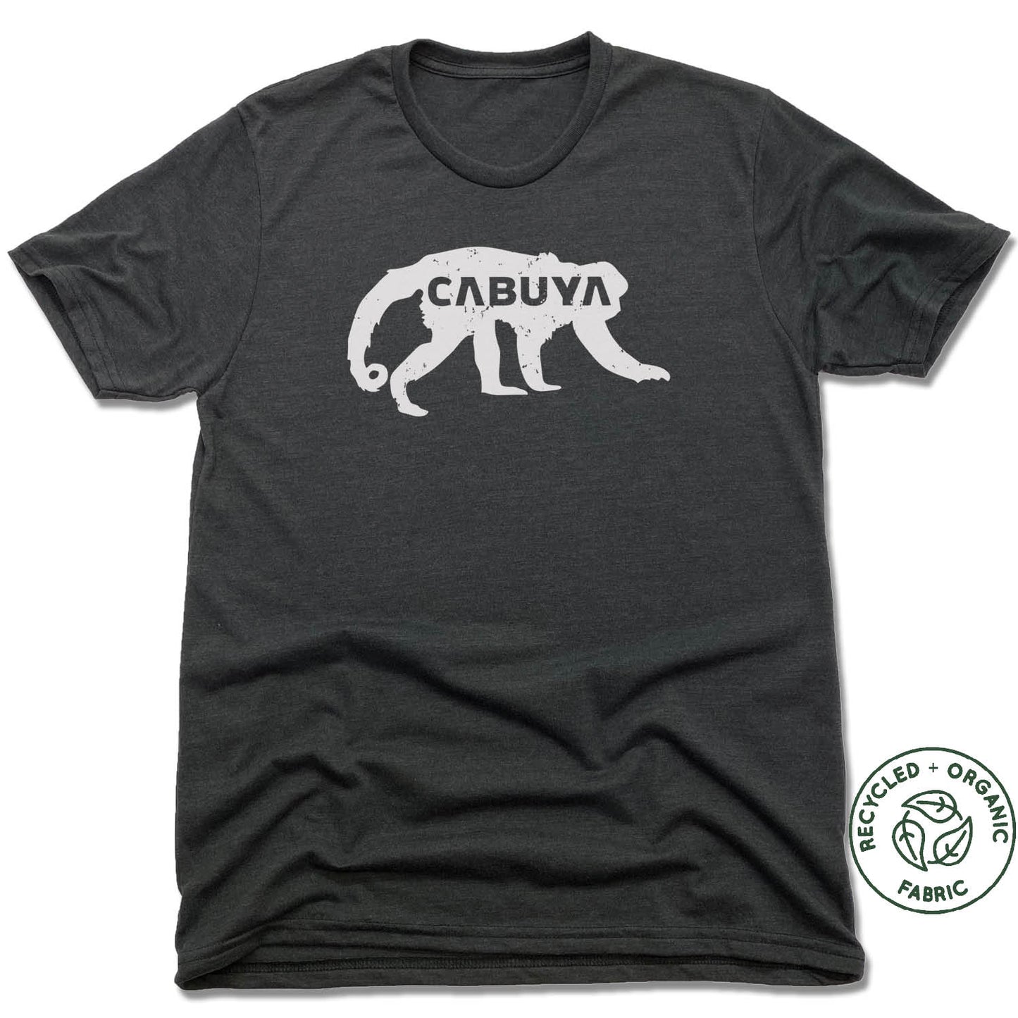 CABUYA LODGE | UNISEX BLACK Recycled Tri-Blend | WHITE LOGO