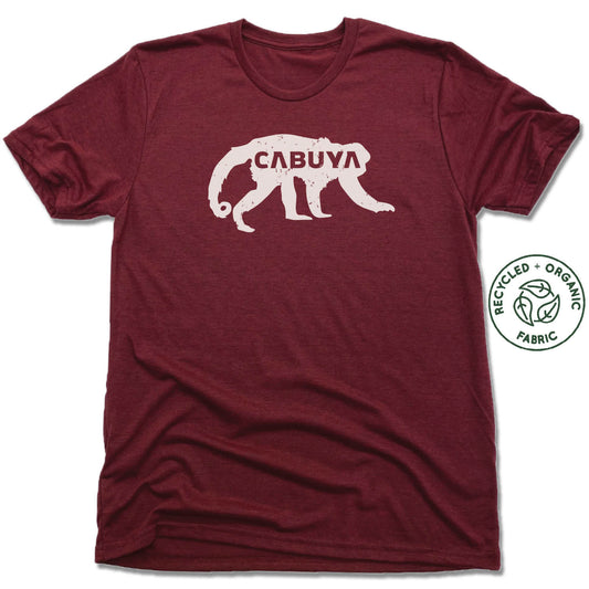 CABUYA LODGE | UNISEX VINO RED Recycled Tri-Blend | WHITE LOGO