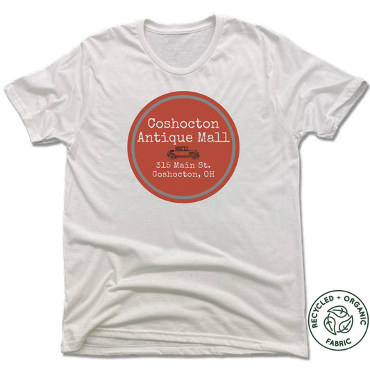 COSHOCTON ANTIQUE MALL | UNISEX WHITE Recycled Tri-Blend | LOGO
