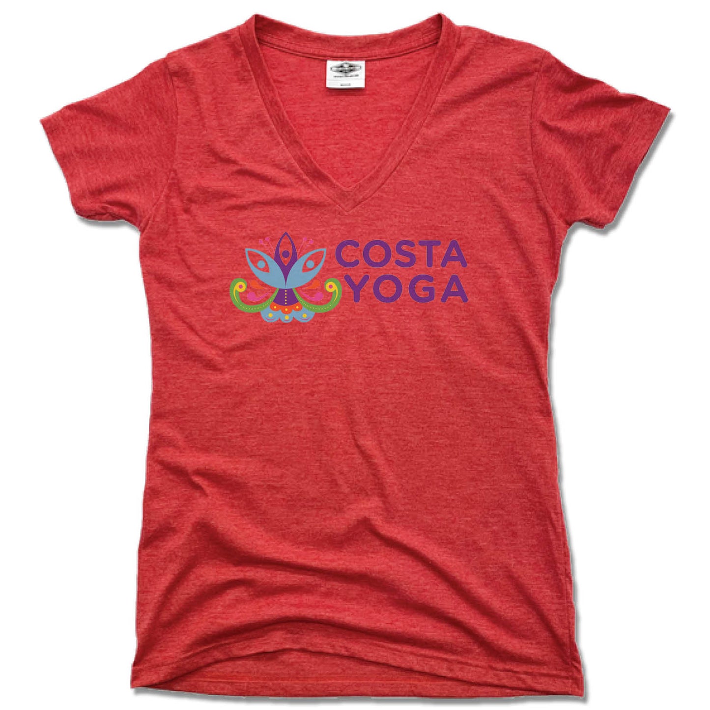 CABUYA LODGE | LADIES RED V-NECK | LOGO