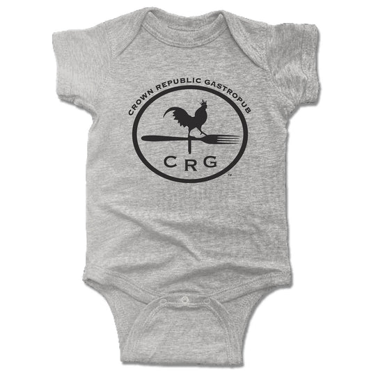 CROWN REPUBLIC | GRAY ONESIE | LOGO