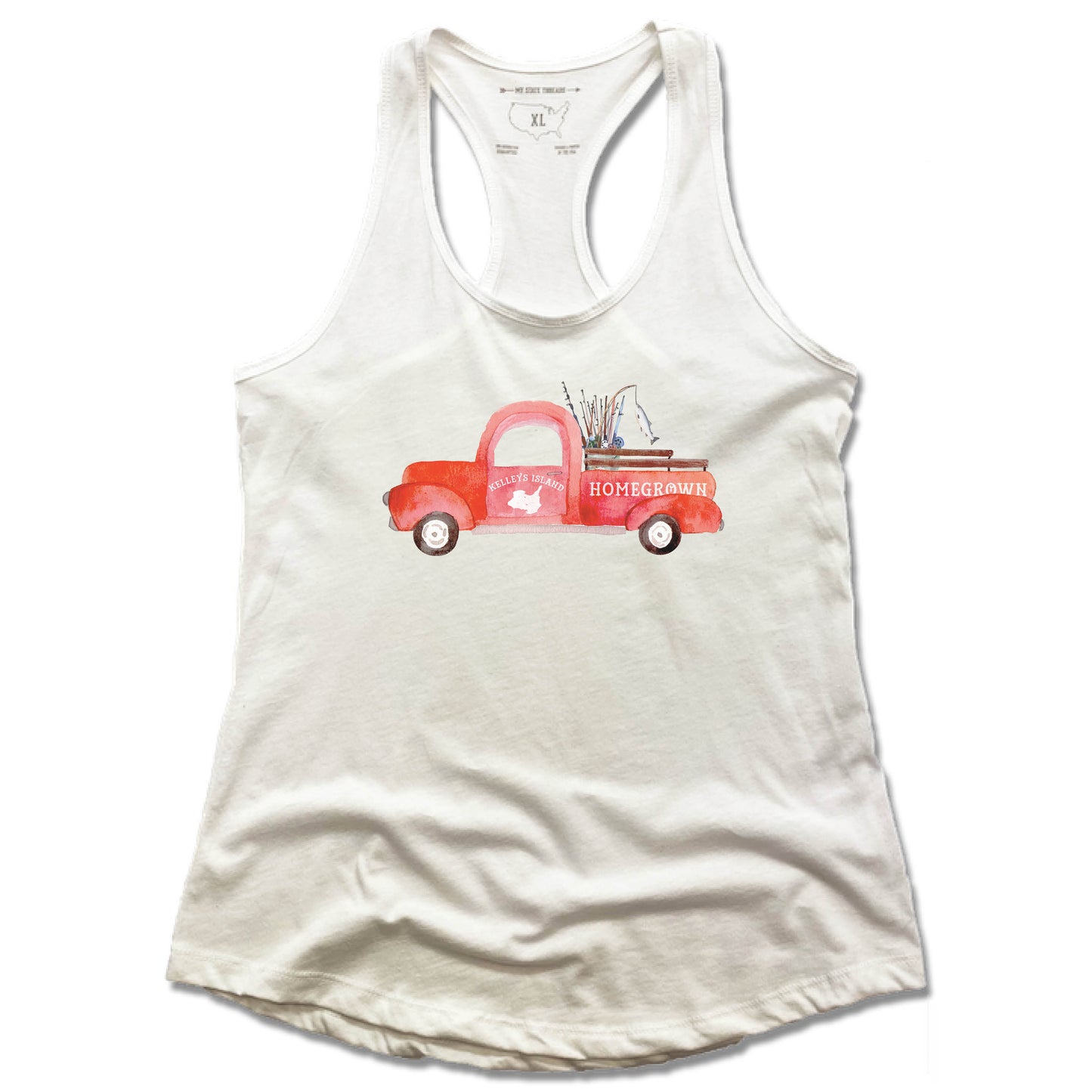 KELLEYS ISLAND | LADIES WHITE TANK | TRUCK