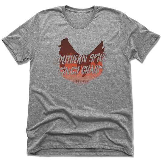 UNISEX GRAY Recycled Tri-Blend | LOGO | FIERY HEN