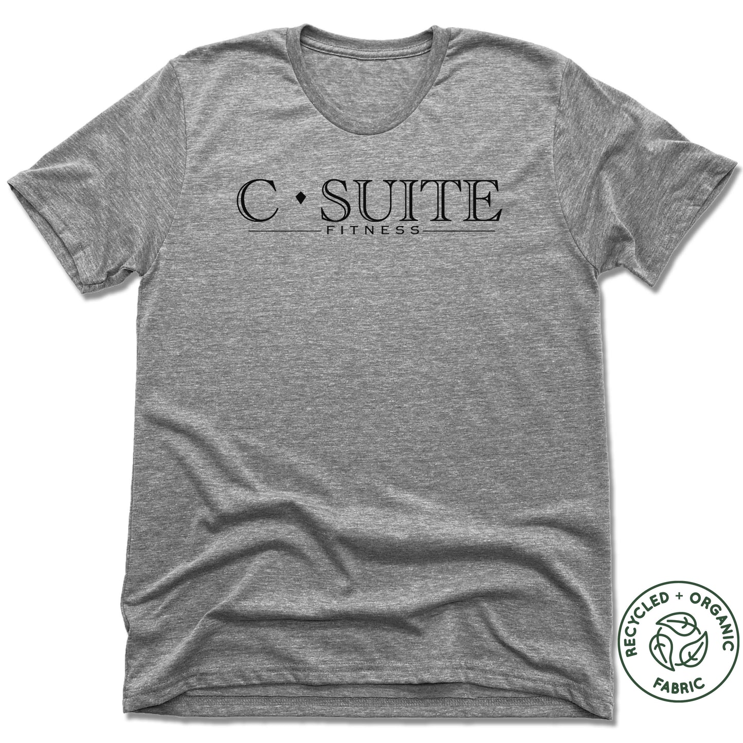 C-SUITE FITNESS | UNISEX GRAY Recycled Tri-Blend | BLACK LOGO