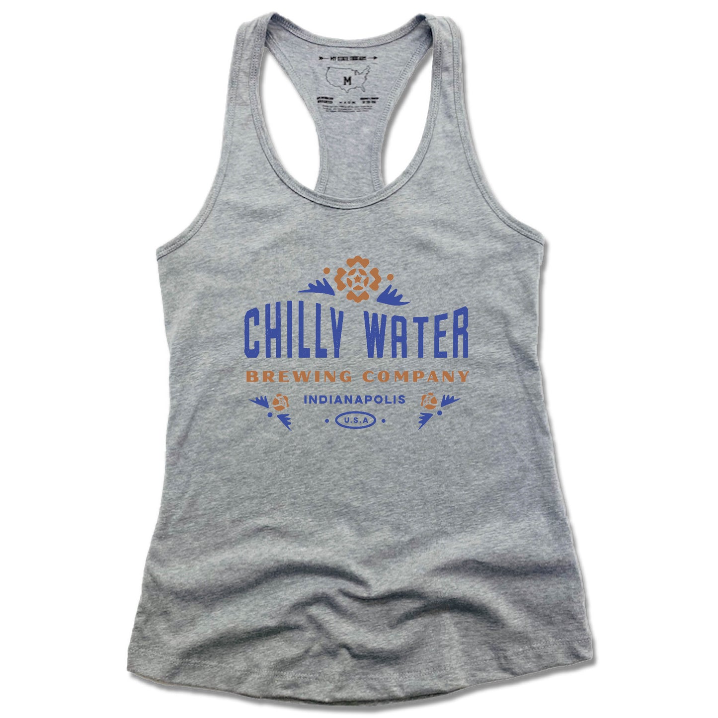 CHILLY WATER BREWING | LADIES GRAY TANK | CWB COLOR LOGO