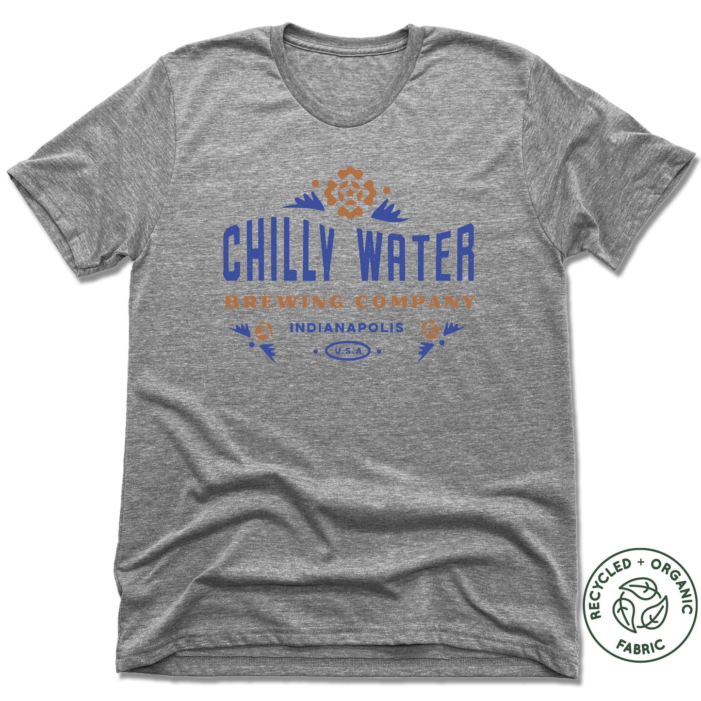 CHILLY WATER BREWING | UNISEX GRAY Recycled Tri-Blend | CWB COLOR LOGO