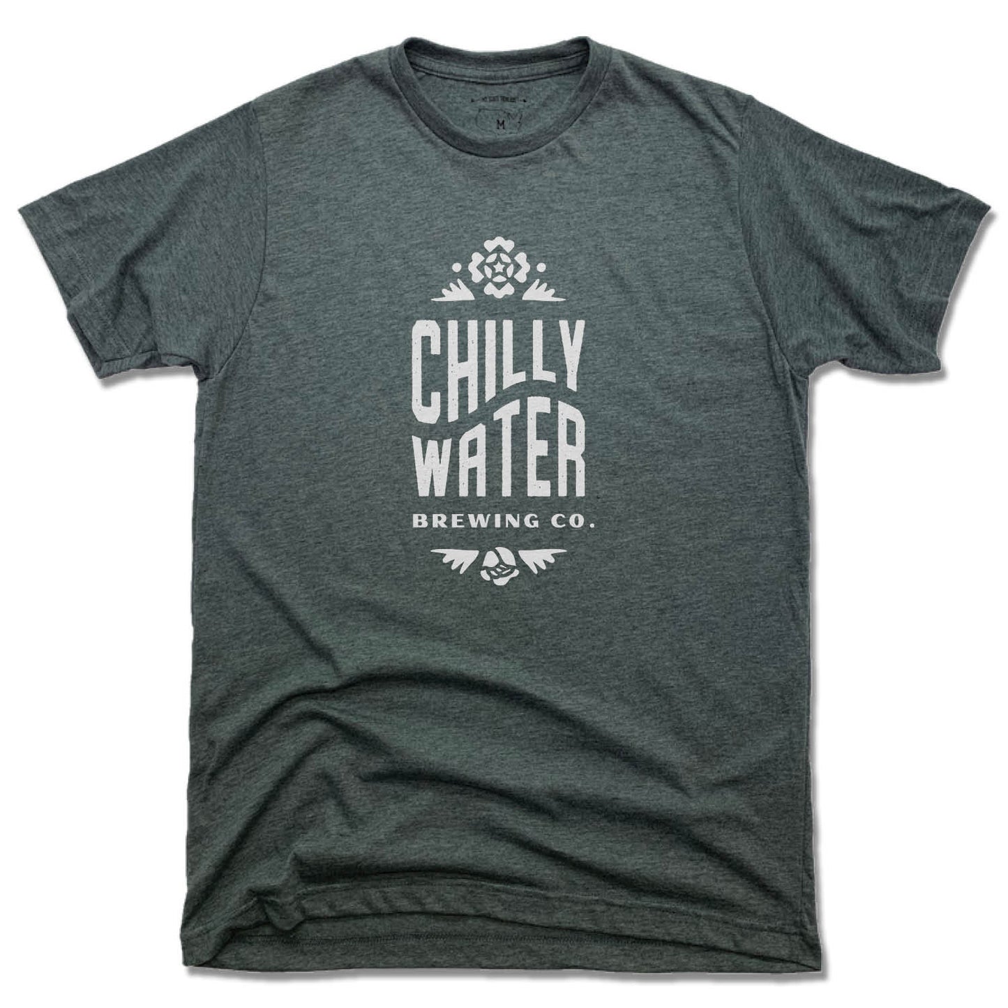 CHILLY WATER BREWING | UNISEX TEE | CWB VERTICALSPOT WHITE LOGO