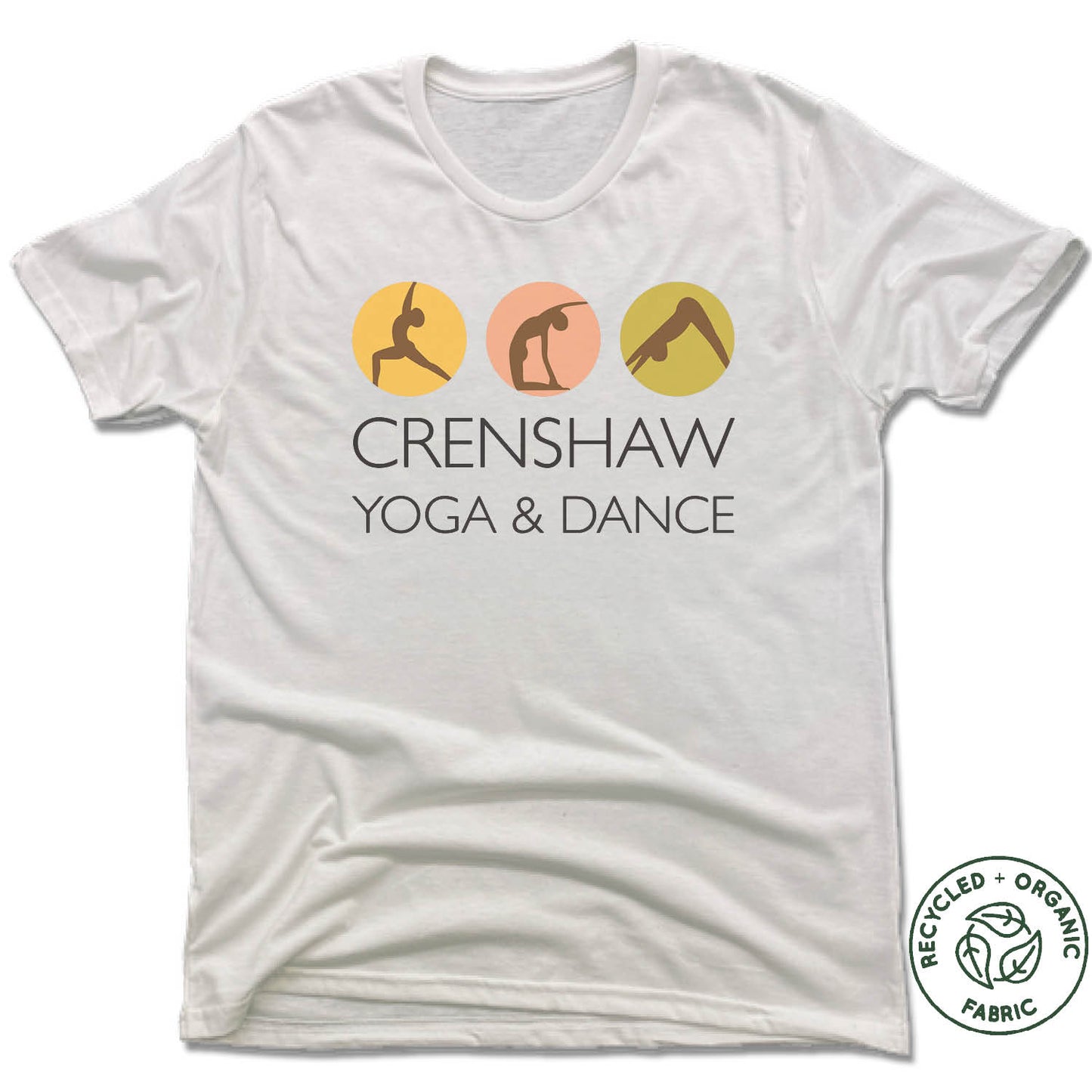 CRENSHAW YOGA & DANCE | UNISEX WHITE Recycled Tri-Blend | LOGO