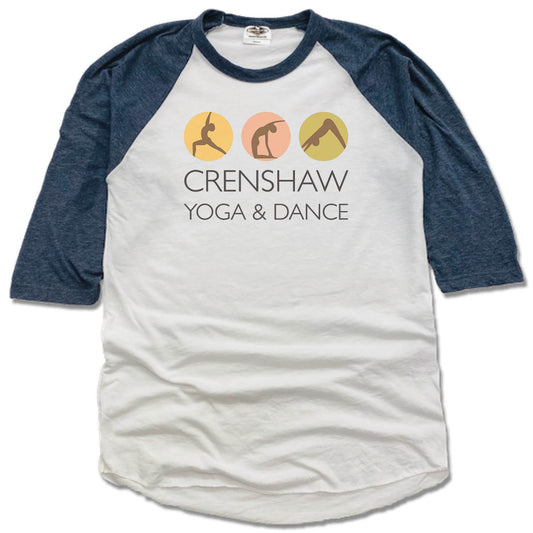 CRENSHAW YOGA & DANCE | NAVY 3/4 SLEEVE | LOGO