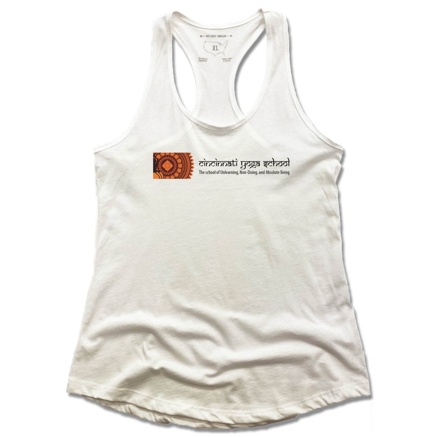 CINCINNATI YOGA SCHOOL | LADIES WHITE TANK | LOGO