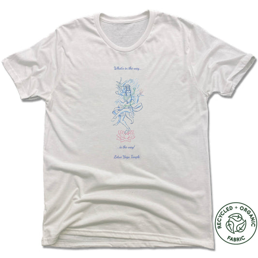 LOTUS YOGA TEMPLE | UNISEX WHITE Recycled Tri-Blend | THE WAY