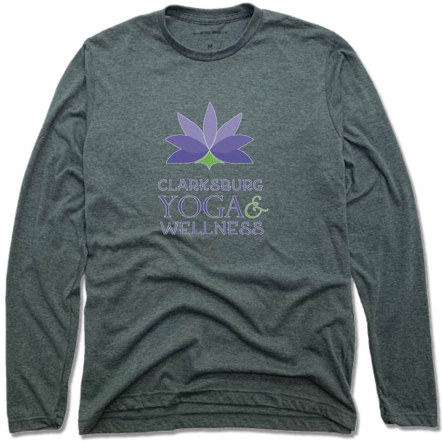 CLARKSBURG YOGA AND WELLNESS | UNISEX LONG SLEEVE TEE | COLOR LOGO