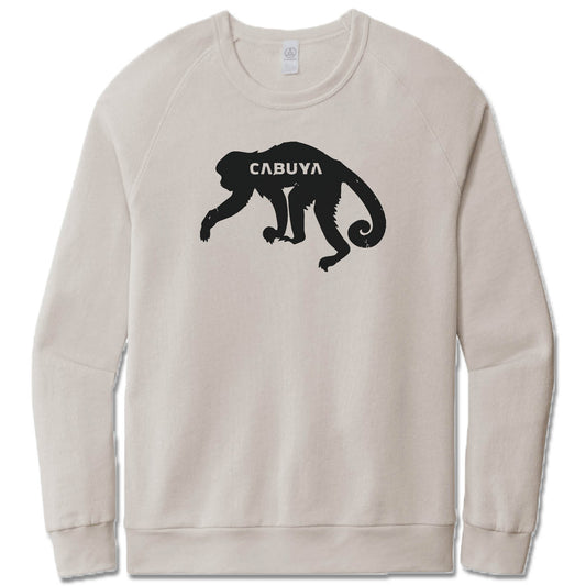 CABUYA LODGE | LIGHT GRAY FRENCH TERRY SWEATSHIRT | BLACK MONKEY