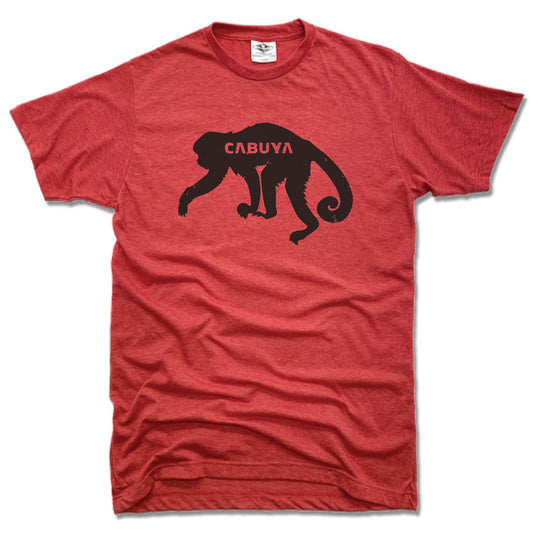 CABUYA LODGE | UNISEX RED TEE | BLACK MONKEY