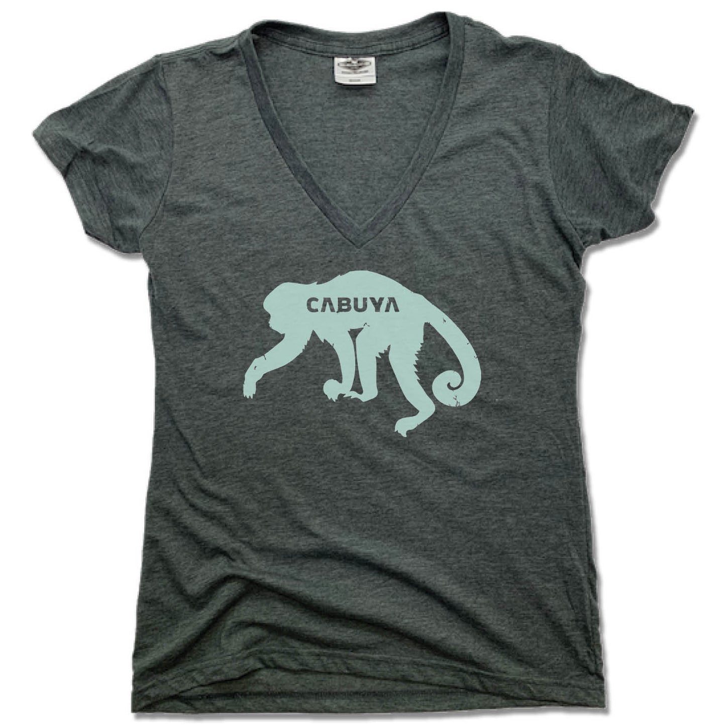 CABUYA LODGE | LADIES V-NECK | GREEN MONKEY