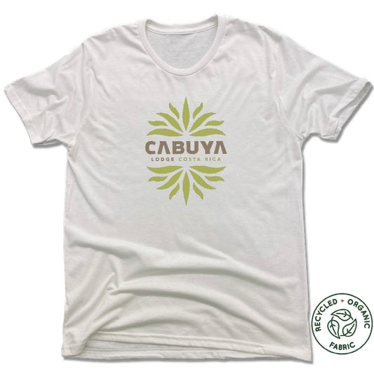 CABUYA LODGE | UNISEX WHITE Recycled Tri-Blend | CABUYA LOGO