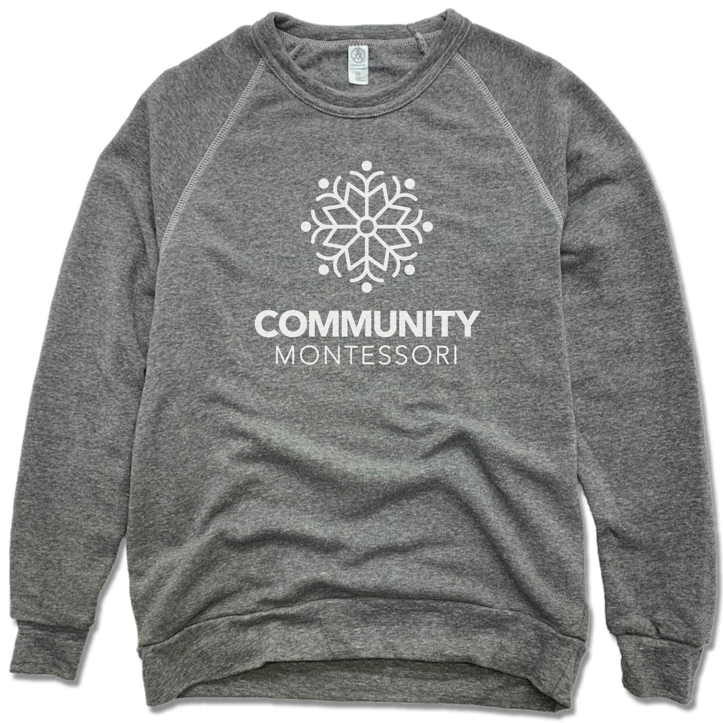 COMMUNITY MONTESSORI | FLEECE SWEATSHIRT | WHITE LOGO