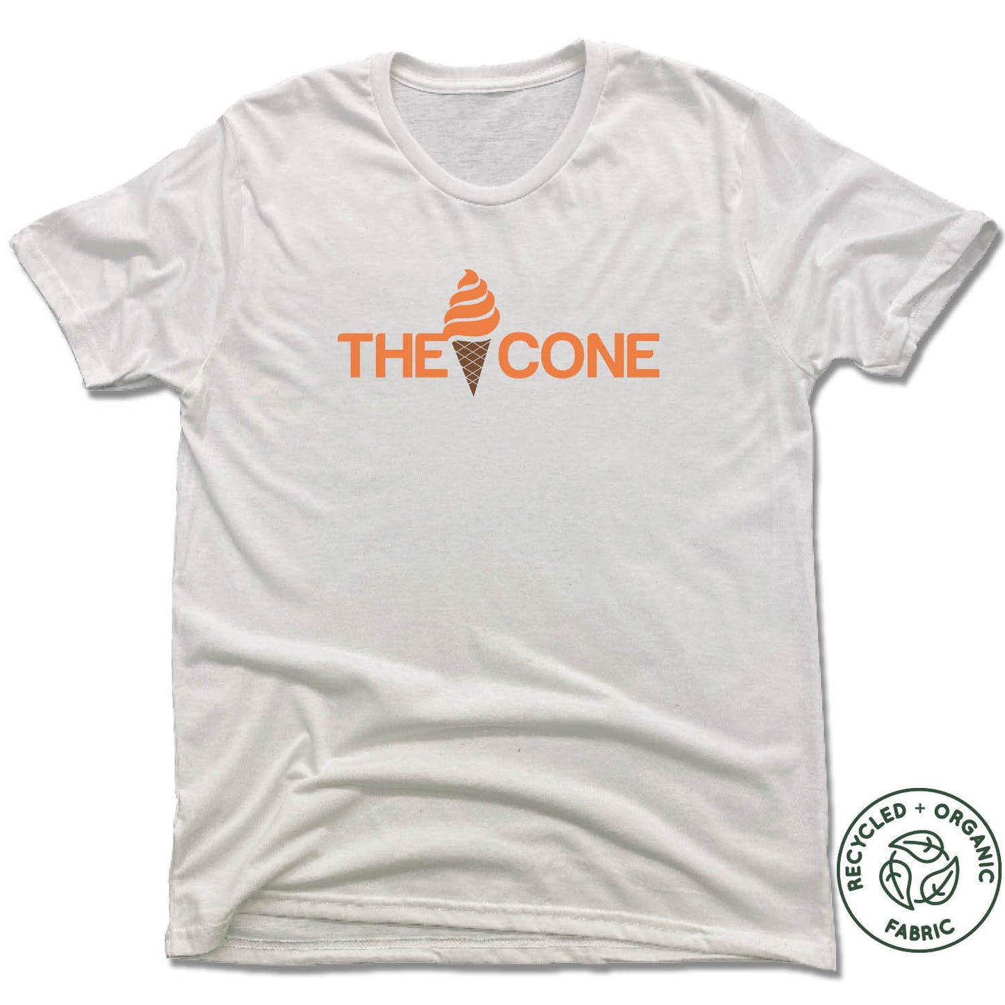 THE CONE | UNISEX WHITE Recycled Tri-Blend | ORANGE SWIRL