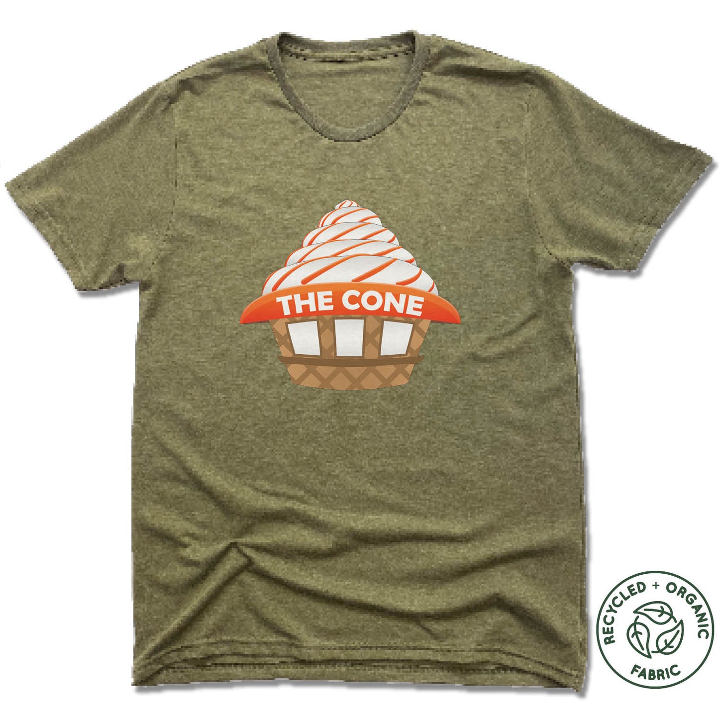 THE CONE | UNISEX OLIVE Recycled Tri-Blend | CONE SHOP