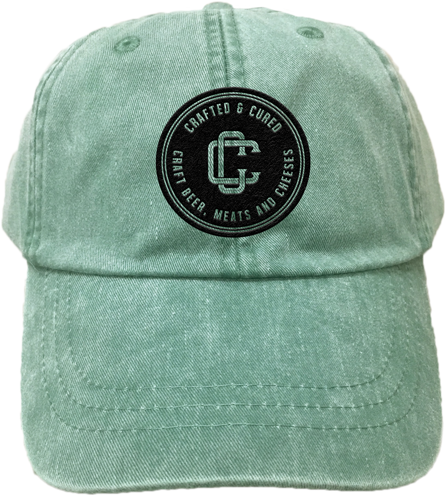 CRAFTED & CURED | EMBROIDERED FRST GREEN HAT | LOGO