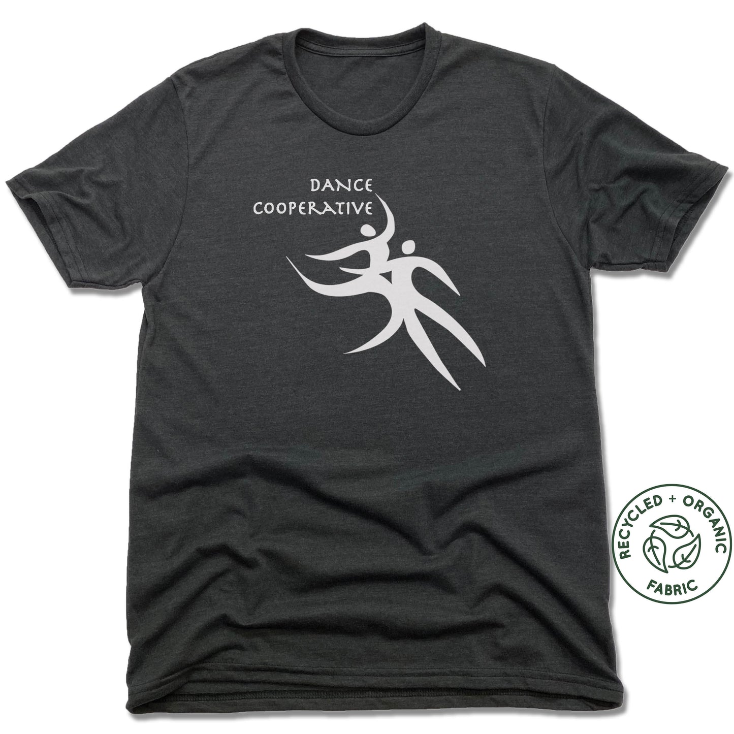 DANCE COOPERATIVE | UNISEX BLACK Recycled Tri-Blend | WHITE LOGO